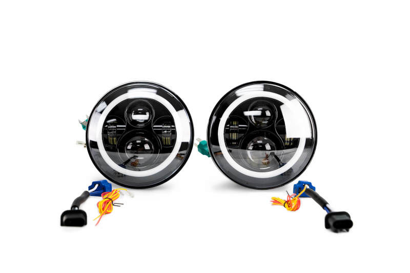DV8 Offroad 07-18 Jeep Wrangler JK LED Projector Headlights w/ Angel E