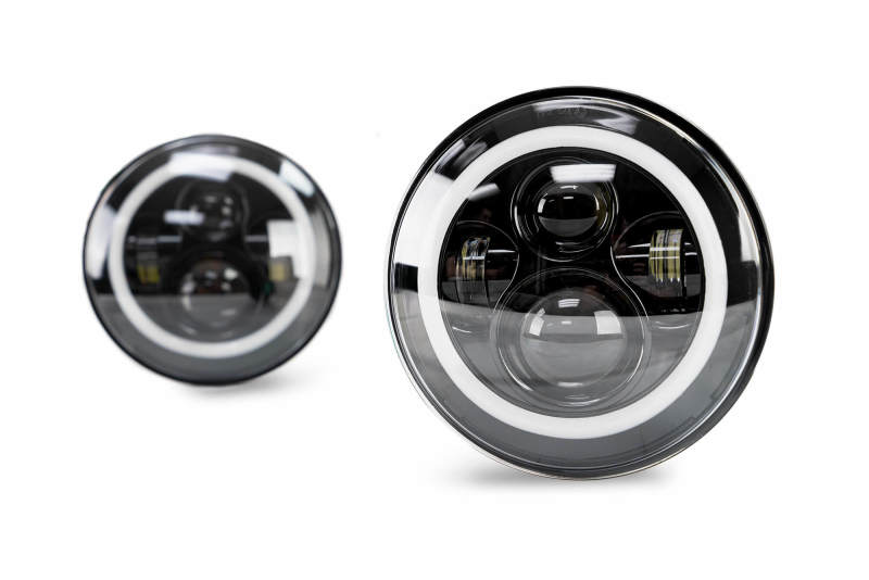 DV8 Offroad 07-18 Jeep Wrangler JK LED Projector Headlights w/ Angel E