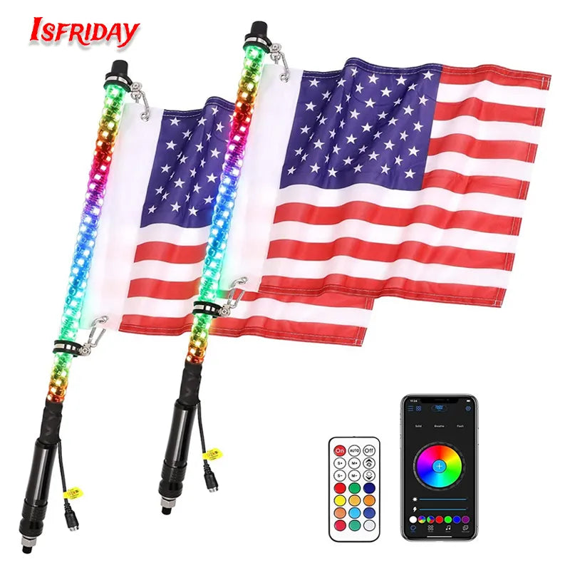2FT RGB OffRoad Whip Light