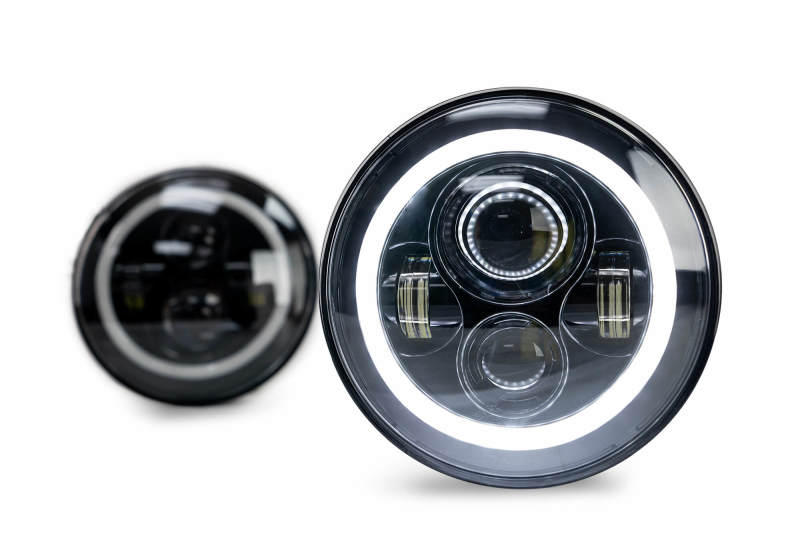 DV8 Offroad 07-18 Jeep Wrangler JK LED Projector Headlights w/ Angel E