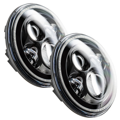 Oracle 7in High Powered LED Headlights - Black Bezel - ColorSHIFT -