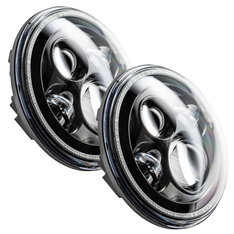 Oracle 7in High Powered LED Headlights - Black Bezel - ColorSHIFT No