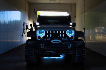 Oracle 7in High Powered LED Headlights - Black Bezel - ColorSHIFT No