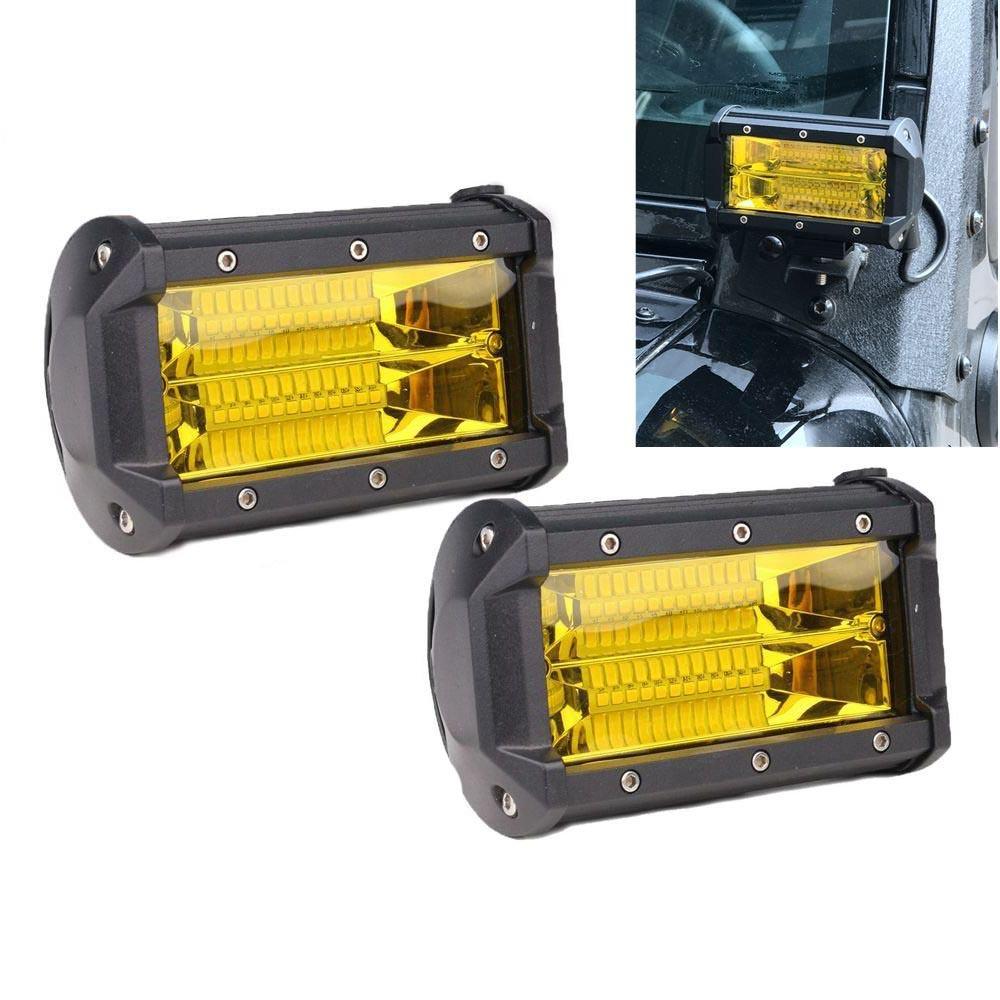 2x 5inch Flood LED Light Bar