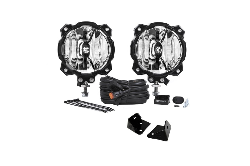 KC HiLiTES 07-18 Jeep JK 6in Pro6 Gravity LED Pillar Mount 2-Light Sys