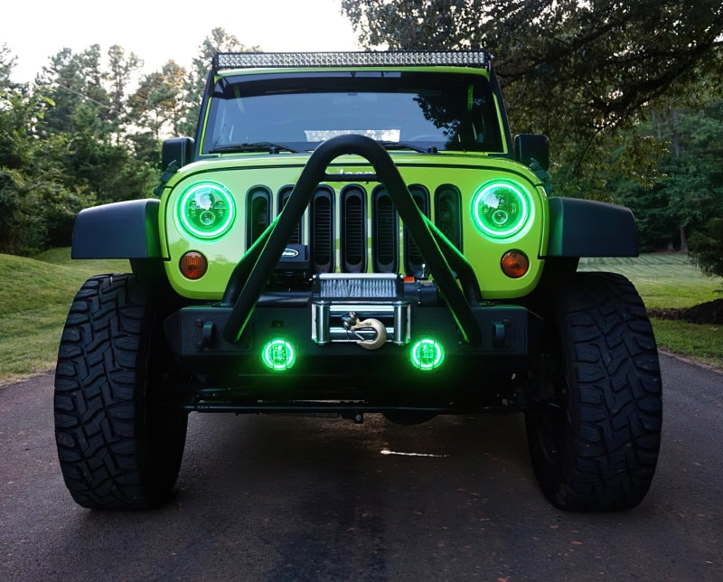 Oracle 7in High Powered LED Headlights - Black Bezel - ColorSHIFT No