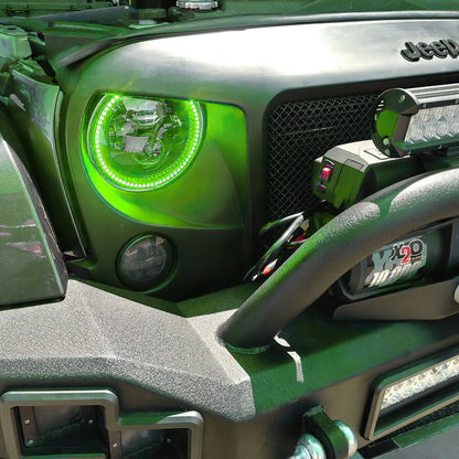 Oracle 7in High Powered LED Headlights - Black Bezel - ColorSHIFT No