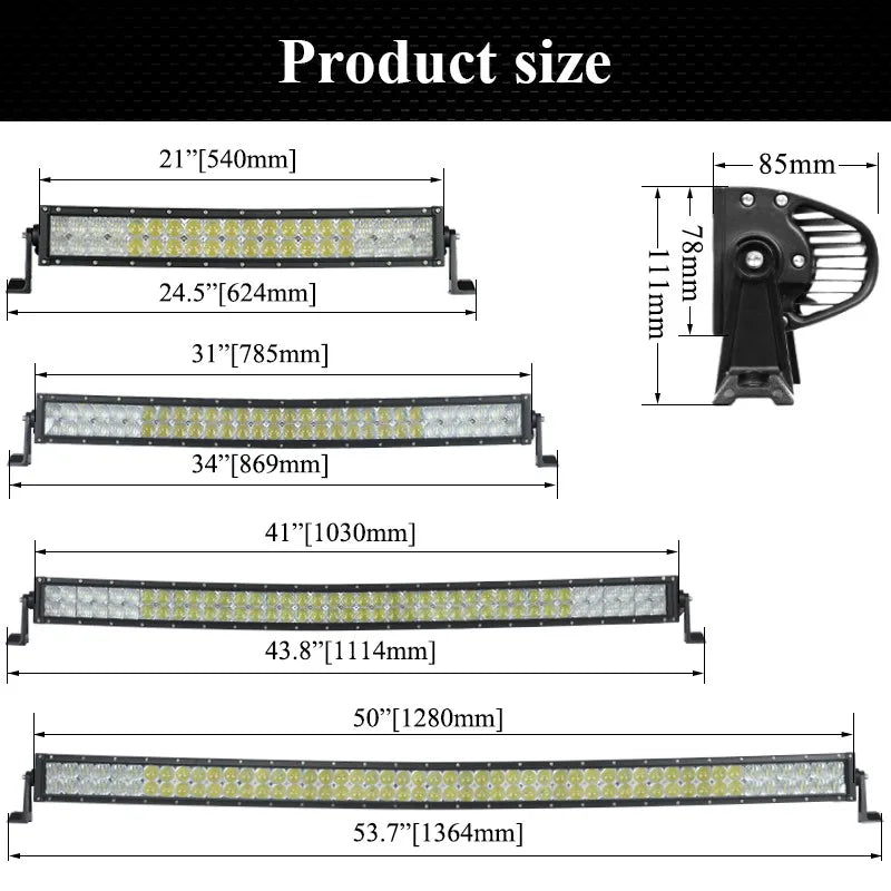 CREK 5D Curved  Off Road Light Kit