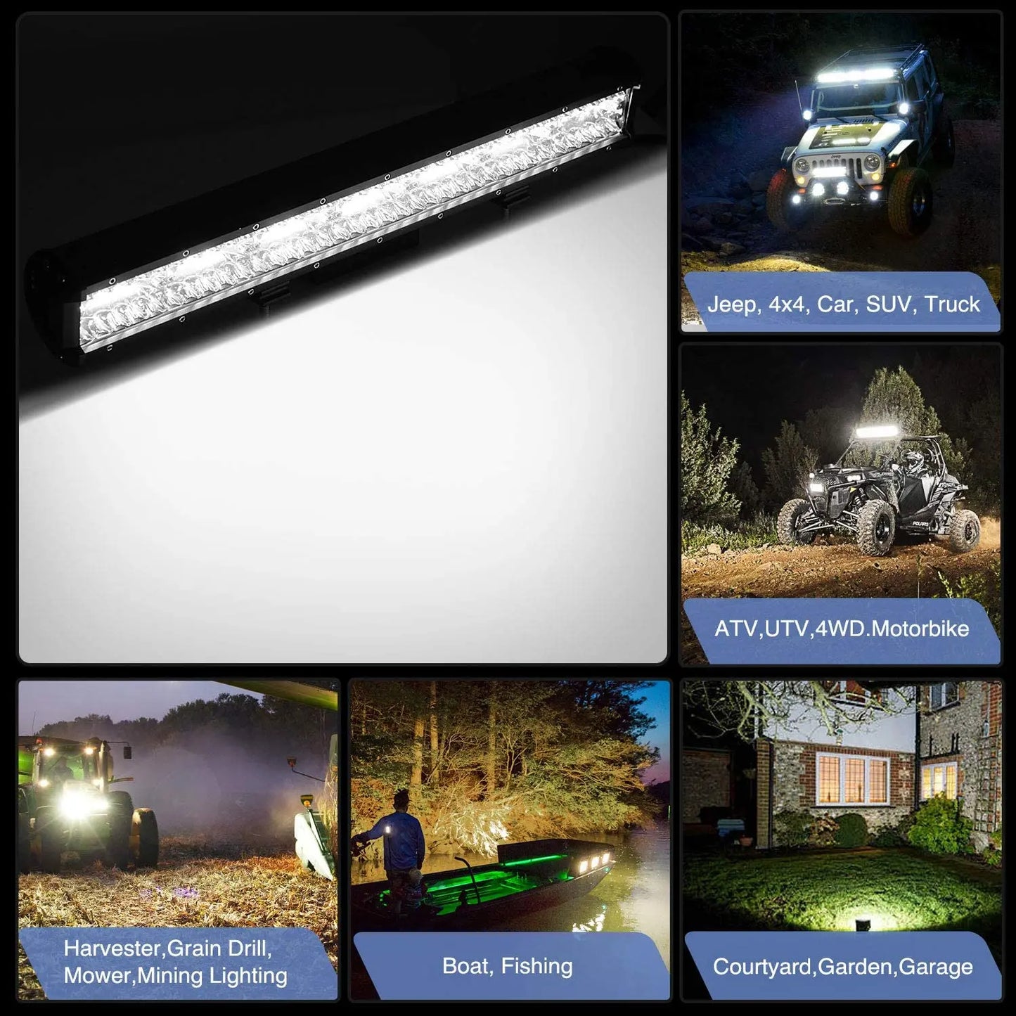 NLpearl LED Bar 12V 24V Offroad Spot Flood Combo