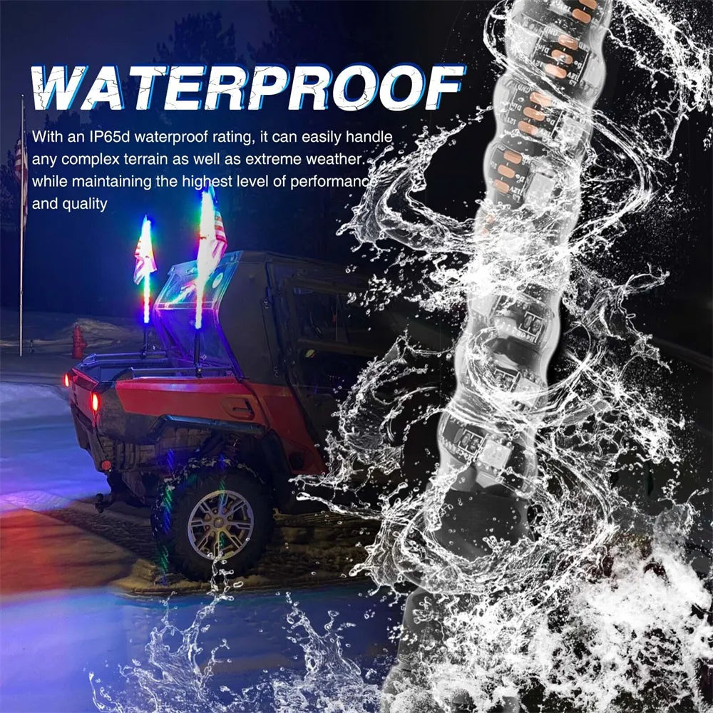 2FT RGB  OffRoad Whip Light