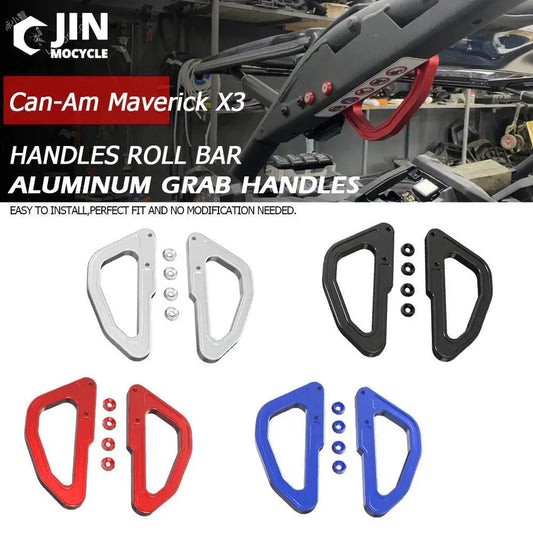 2PCS Can-Am Safety Window Net Roll Bar Grab Handles Kit