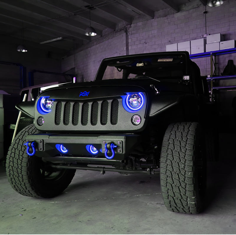 Oracle 7in High Powered LED Headlights - Black Bezel - ColorSHIFT No