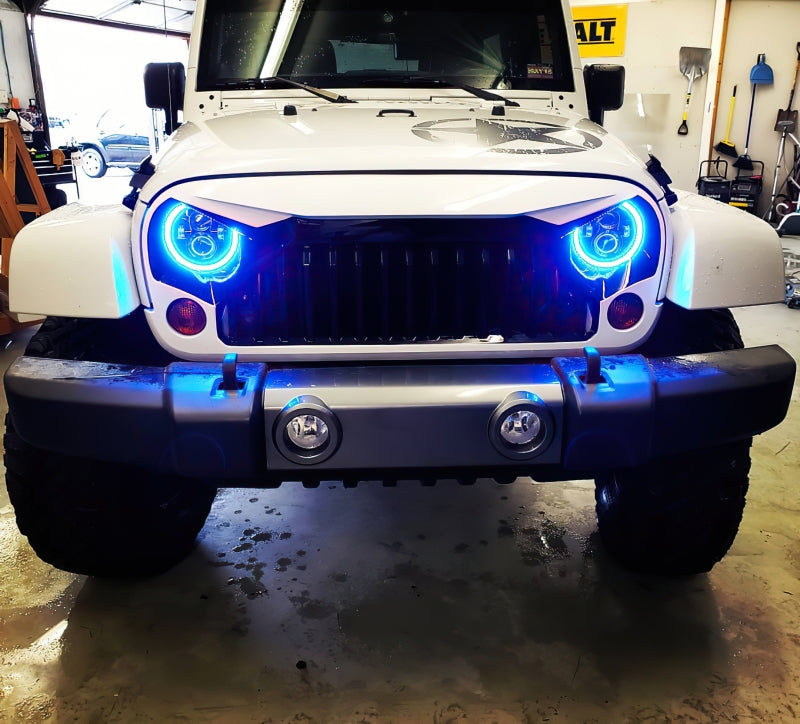 Oracle 7in High Powered LED Headlights - Black Bezel - ColorSHIFT No