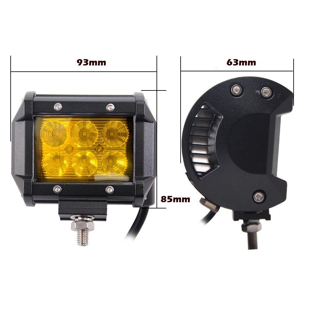 2x 4inch Flood LED Light Bar