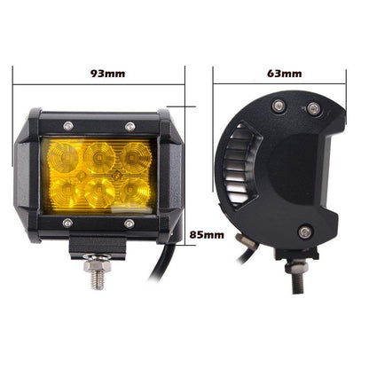 2x 4inch Flood LED Light Bar