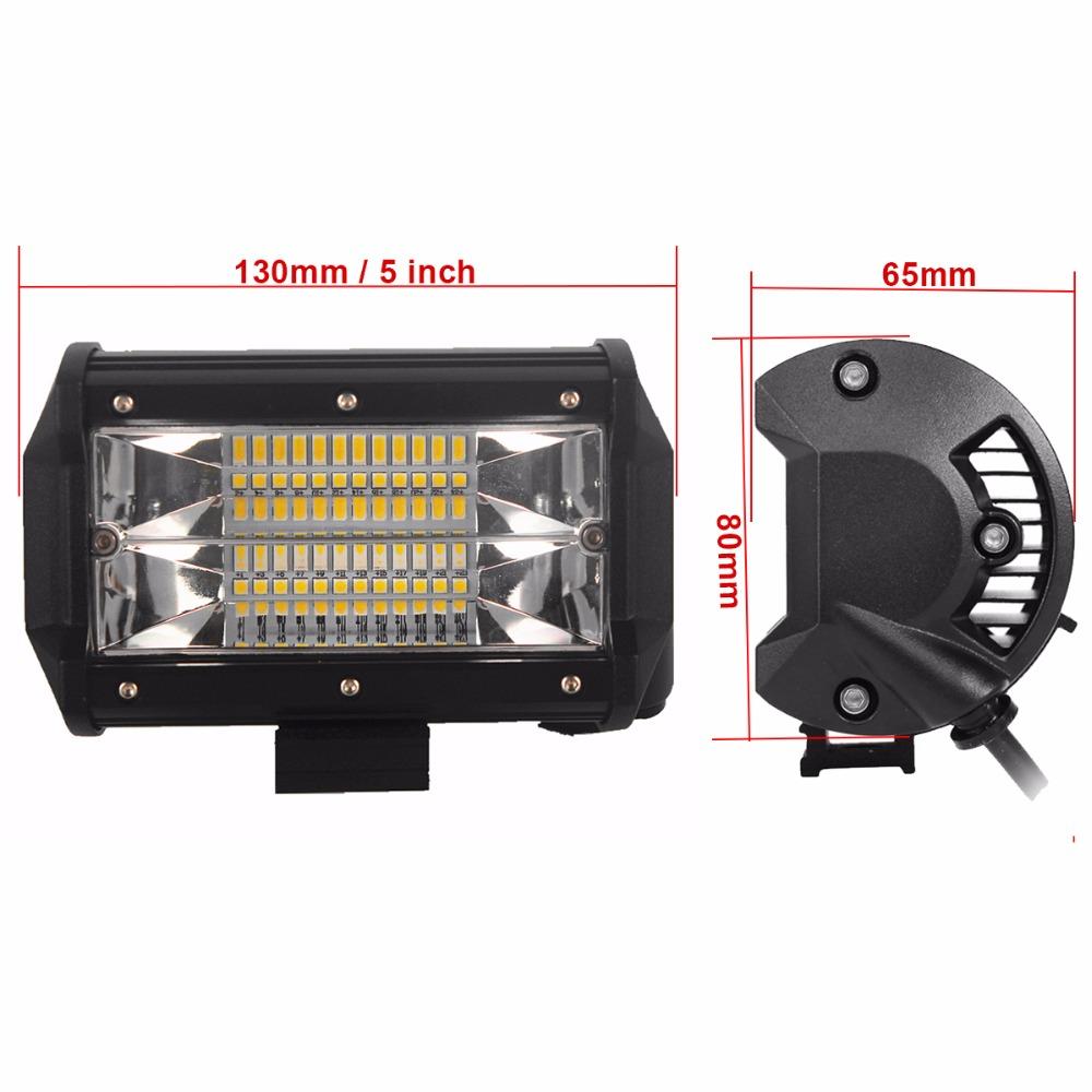 2x 5inch Flood LED Light Bar