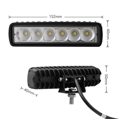 OffRoad Light Bar Flood2 x 6inch 18W LED